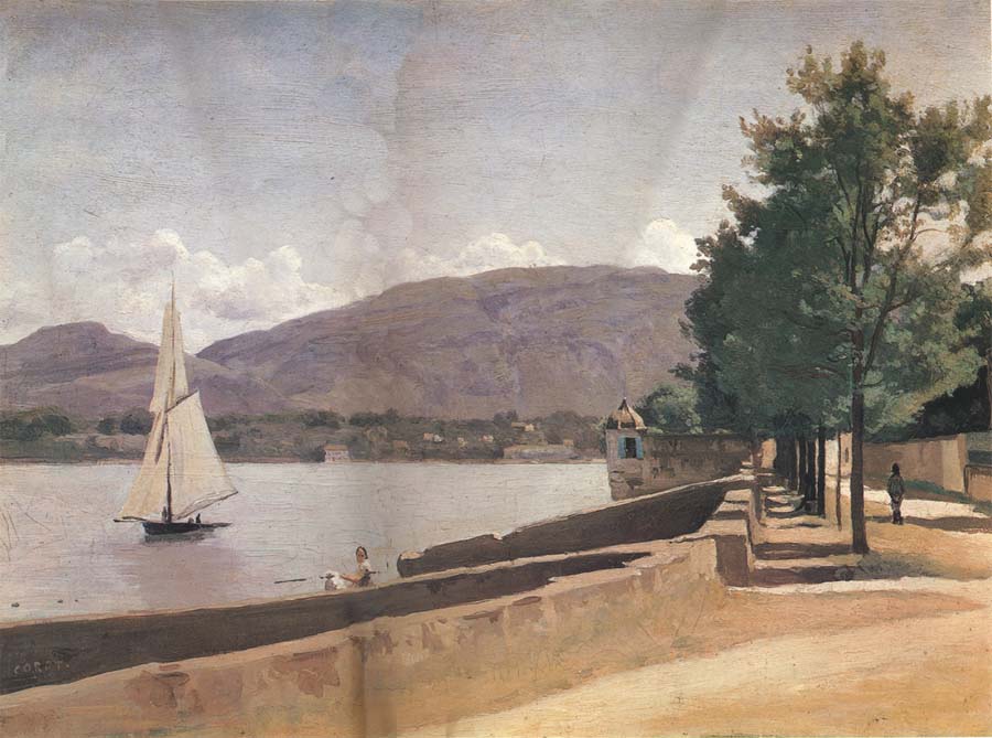 Corot Camille The quai give paquis in geneva